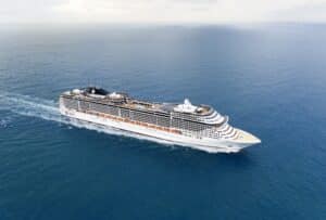 MSC Preziosa Saindo de Santos na Temporada 2025/2026